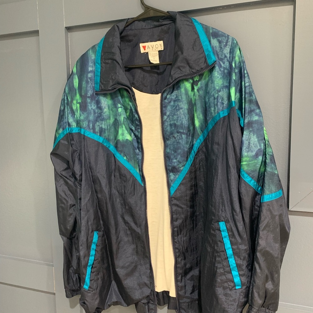 LAvon Blue Jacket with Green and Blue Accents